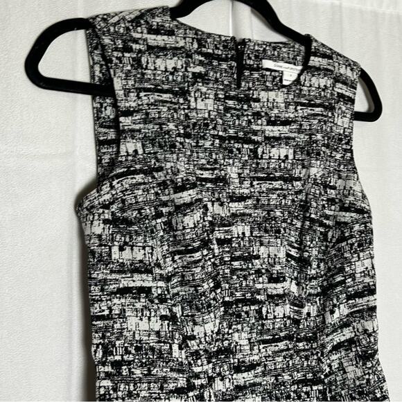 Diane Von Furstenberg Jaelyn Black & White Sleeveless Flutter Mini Dress 2 - Picture 3 of 9